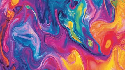 Fototapeta premium A bold tie-dye pattern with swirling colors and vibrant hues, evoking a psychedelic retro vibe.
