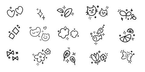 Curvy Scribble Design element,Hand drawn Pack ,Background Designs artwork,comic type collection. 