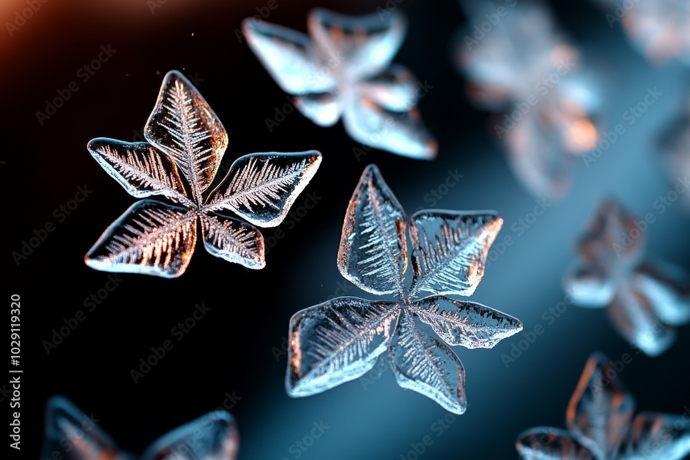 Aufkleber minimalist silhouette of frost on a window, with abstract, flowing lines representing the delicate, 