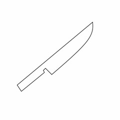 Knife outline Vector illustration isolated on white background