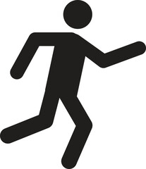 Run huma icon. in trendy style. Running man, person, active, action, runner, athlete, sprint, fast, people, sport concept. Black silhouette, Vector isolated on white background.  
