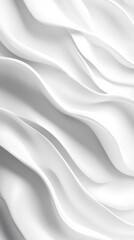 Fototapeta premium Abstract flowing white waves create a serene and minimalist texture, offering a sense of calm and elegance in design