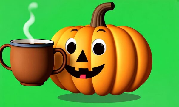halloween pumpkin coffe