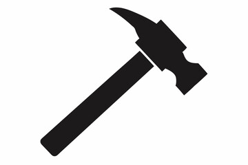 

Hammer Tool Silhouette, Hammer Construction Tool Symbol Vector