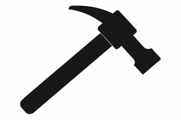 

Hammer Tool Silhouette, Hammer Construction Tool Symbol Vector