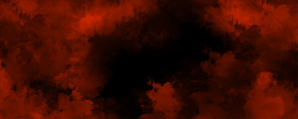 Dark scarlet red smokey fantasy watercolor background abstract fire flame grunge texture vector design. Old vintage grunge pattern distressed bright red paper stylist modern red texture background.