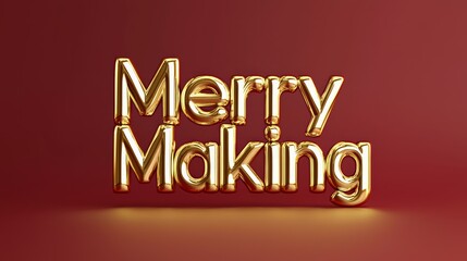 Obraz premium Festive 3D Render Typography of 