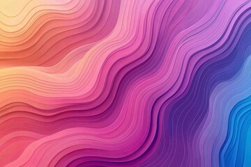 Fototapeta premium Abstract Gradient Wavy Lines in Pink and Blue Hues