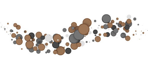 Multicolor confetti abstract background with a lot of falling pieces, isolated on a white background.