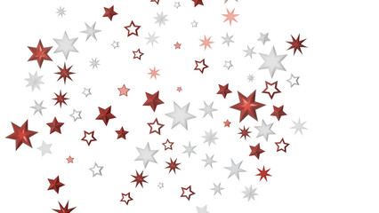 An abstract background with red and white stars on a black background.