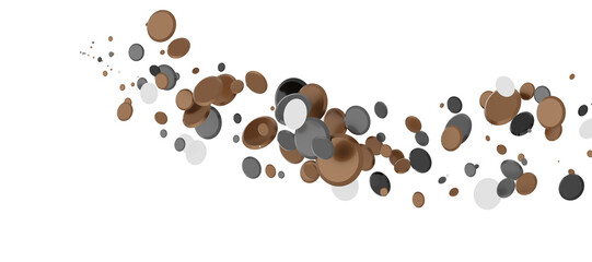 Euphoric Eruption: Magnificent 3D Illustration Showcasing Bursting gold Confetti