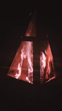 Fire pit for a cool summer evening in the Canadian forest