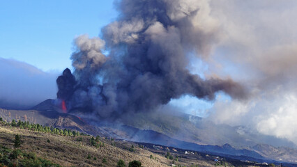 Volcanic Eruption in Canary Islands. Spain