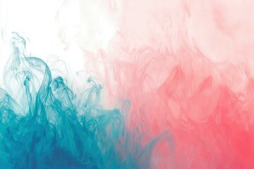 Fototapeta premium Abstract Swirling Blue and Pink Ink in Water