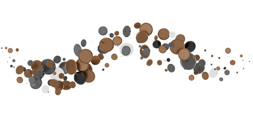 Multicolor confetti abstract background with a lot of falling pieces, isolated on a white background.