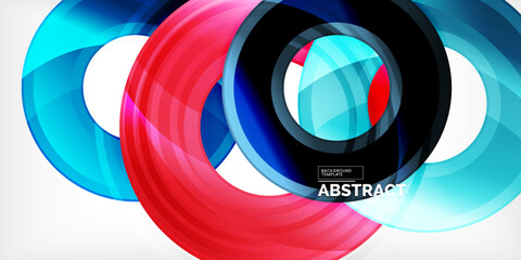 Fototapeta premium Circles, round elements, ring shapes premium background. Vector Illustration For Wallpaper, Banner, Background, Card, Book Illustration, landing page