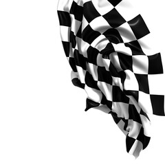 The checkered flag waves in the air Victory is in sight