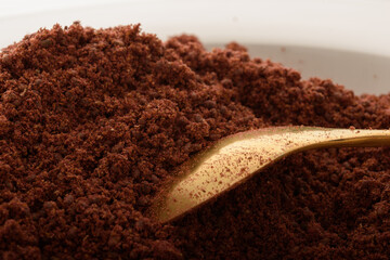 high resolution macro photography of dried and ground sumac seeds, a ready-made spice