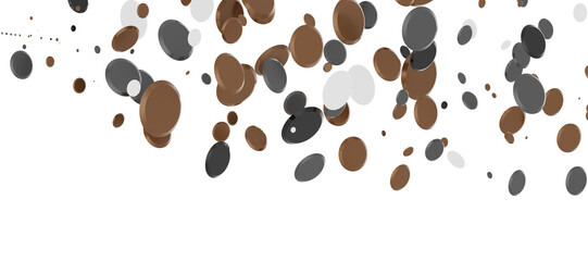 Shimmering Bliss: Mesmeric 3D Illustration Depicting Glistening gold Confetti