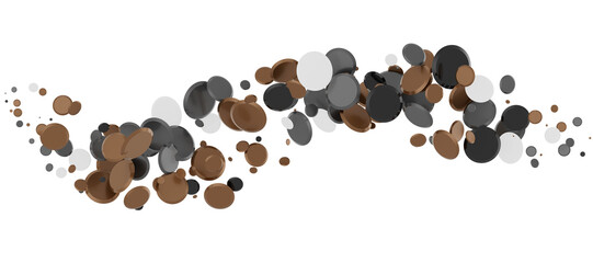 Shimmering Bliss: Mesmeric 3D Illustration Depicting Glistening gold Confetti