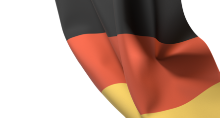 A German flag waving in the wind