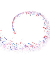 stars confetti on american independence day party