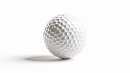 Golf ball isolated on white background, full depth of field, clipping path