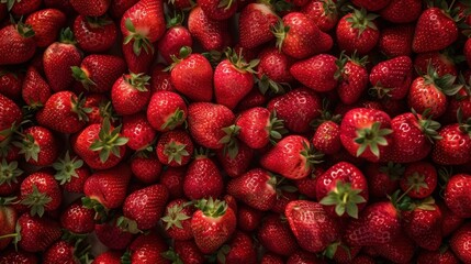 Heap of strawberry, berry background