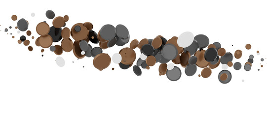 Enchanting Delight: Spectacular 3D Illustration Showcasing Enchanting gold Confetti