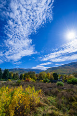 Amazing autumn landmark with bright blue sky, Armenia