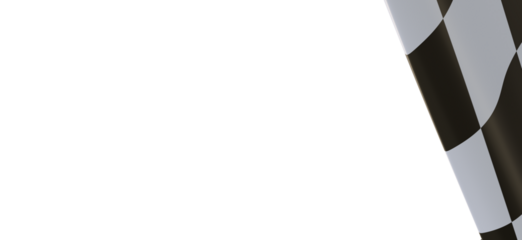 Waving racing finish flag in