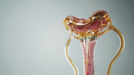 Naklejka premium IUD Anatomy Diagram: Illustrative diagrams showing how an IUD works within the uterus, highlighting the device role in preventing pregnancy.