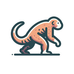 Obraz premium Playful cartoon dinosaur illustration in vibrant colors