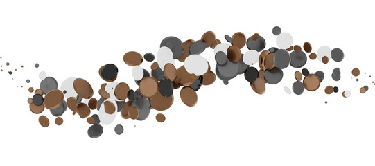 Enchanting Euphoria: Breathtaking 3D Illustration of Enchanting gold Confetti