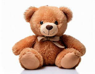 Obraz premium soft brown teddy bear isolated on white background 