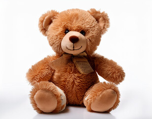 Obraz premium soft brown teddy bear isolated on white background 