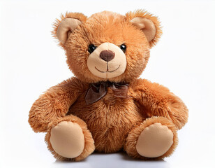 Obraz premium soft brown teddy bear isolated on white background 