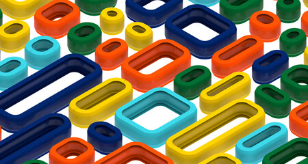 Abstract crystal background with refracting light and highlights in purple and yellow colors