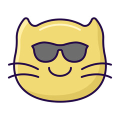 colored cat emoticon