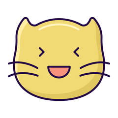 colored cat emoticon