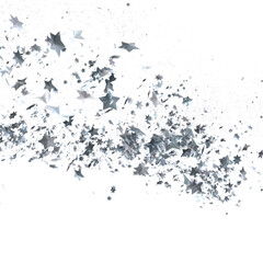 Stardust Christmas Shower: Mesmerizing 3D Illustration Depicting Descending Holiday Star Particles
