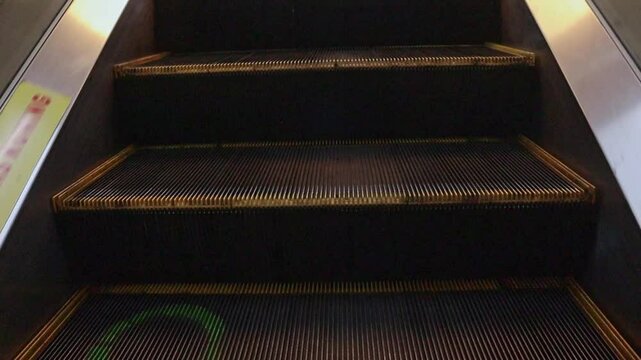 Video footage of escalator movement