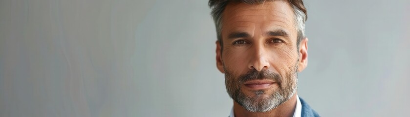 Obraz premium Man with business folder, white background, corporate planning