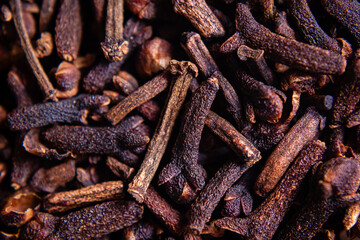 Abstract close up photo of cloves.
