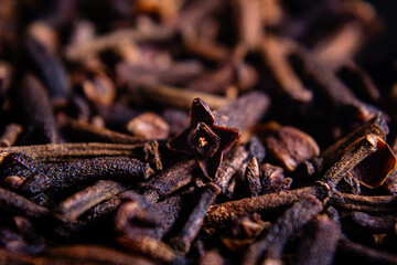 Abstract close up photo of cloves
