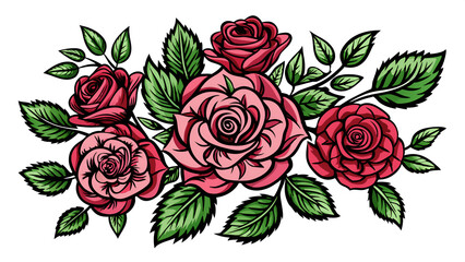 seamless background with roses