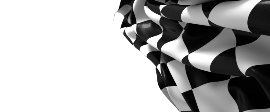 The checkered flag waves signaling victory