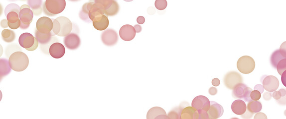 bokeh brown color bubbles isolated border background