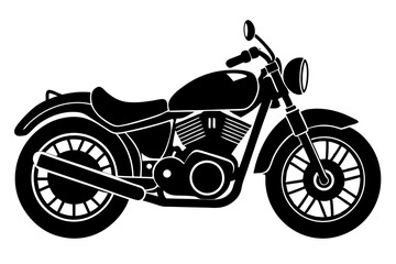 Obraz premium motorcycle icon vector, motorcycle silhouette vector 