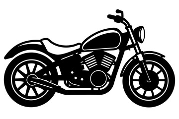 Obraz premium motorcycle icon vector, motorcycle silhouette vector 